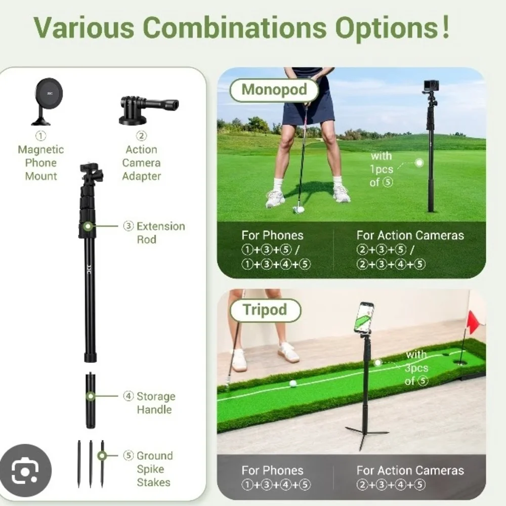 GREATYYT | Magnetic Phone Mount Tripod – Versatile Golf Swing Stand | NWT - Picture 4 of 15